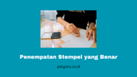 Penempatan Stempel yang Benar