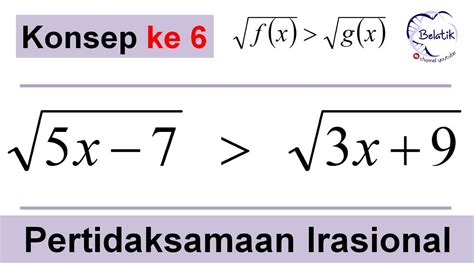 Syarat Pertidaksamaan Irasional dalam Pendidikan