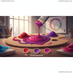 warna ungu campur merah menjadi