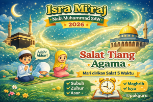 Poster Isra Miraj 2026 anak SD