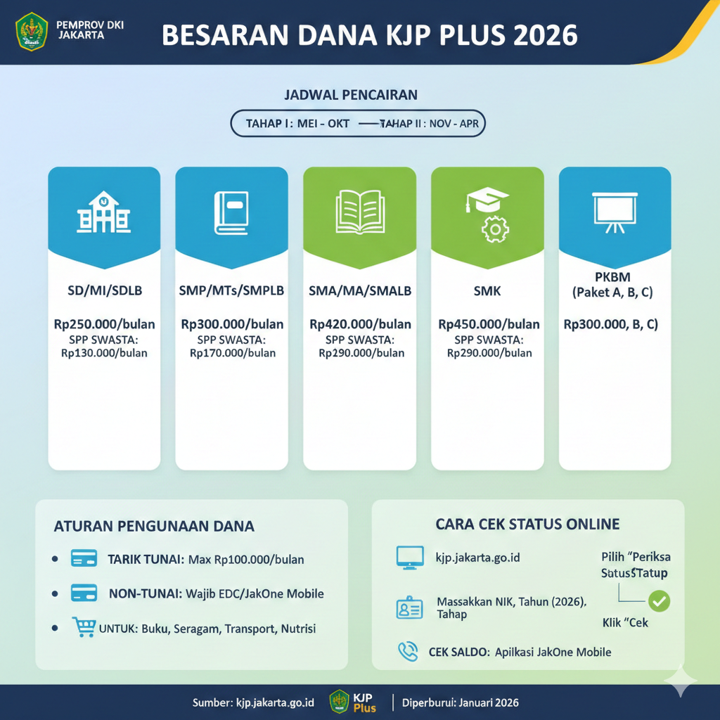 besaran dana KJP Plus 2026