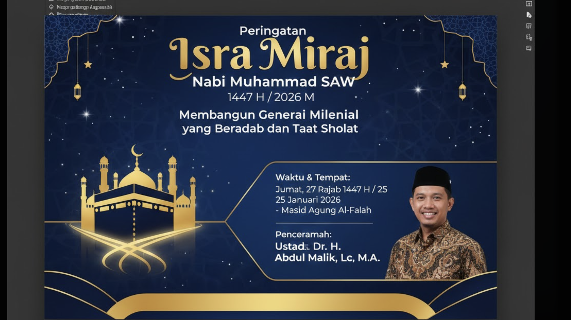 spanduk Isra Miraj 2026 CDR